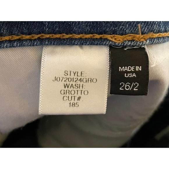 Veronica Beard Debbie Tuxedo Stripe High Rise Skinny Jeans Size 26/2 Medium Wash - Picture 11 of 11